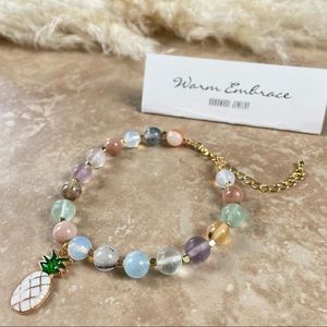 Gemstone bracelet with Charm